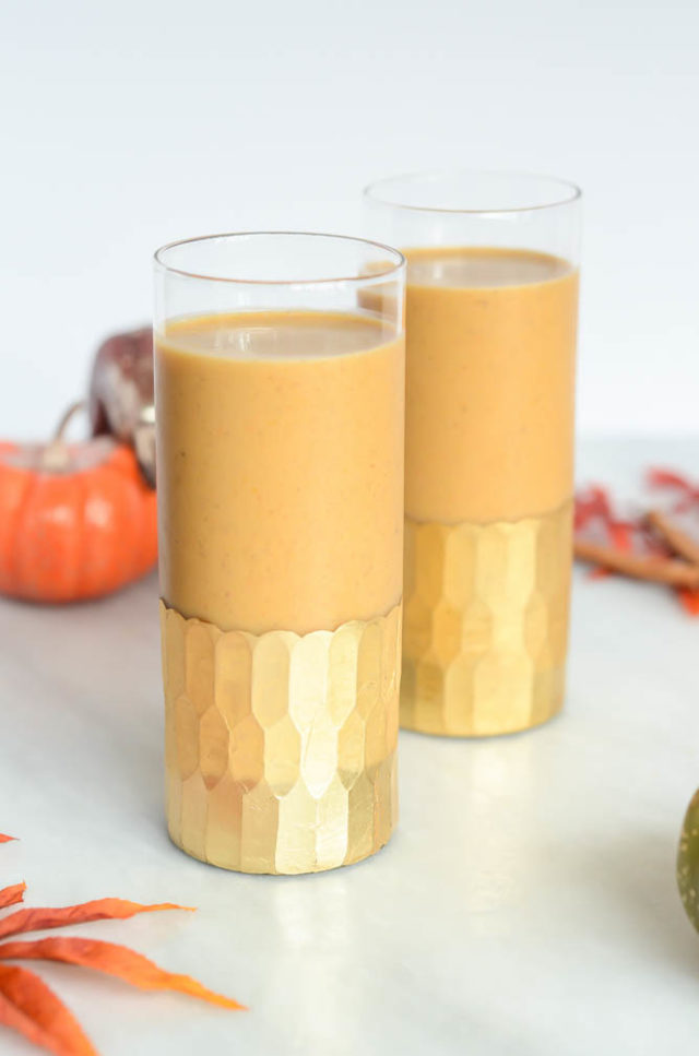 The Ultimate Pumpkin Pie Smoothie is the perfect healthy fall breakfast that comes together in a flash.