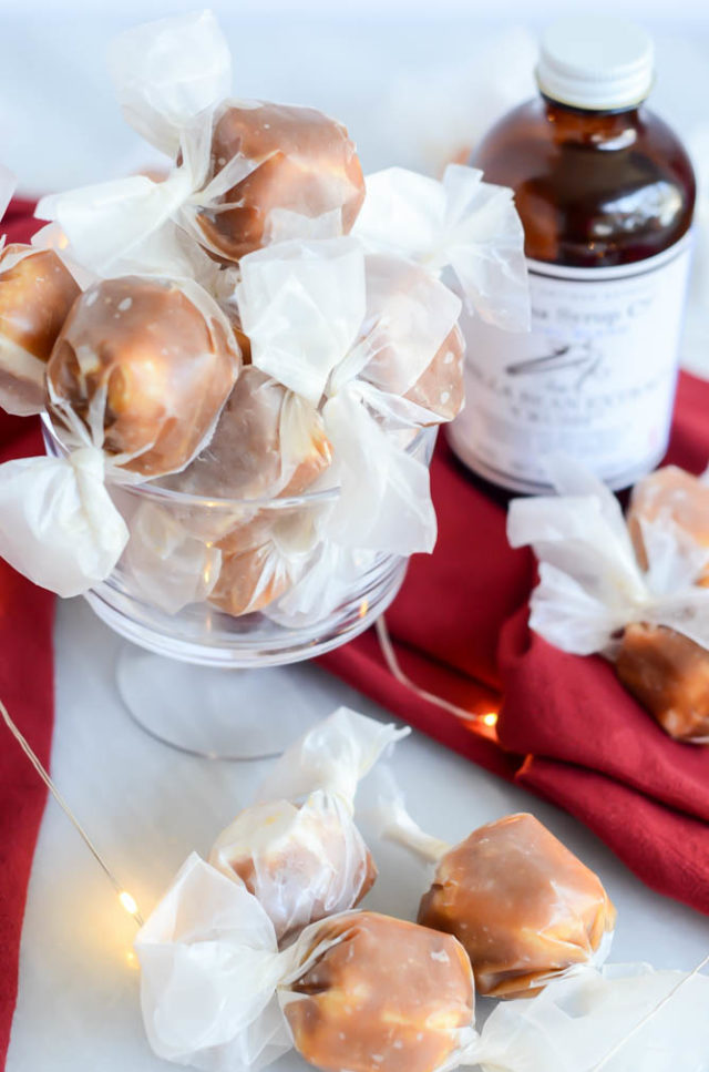 These Homemade Caramel Covered Marshmallow Kisses are a fun and festive treat for the holidays.