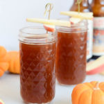 This Two-Ingredient Pumpkin Apple Shandy is the most delicious, easy fall cocktail!