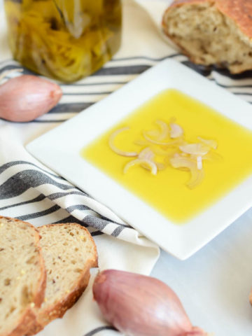 This Stupid Simple Two-Ingredient Shallot Oil is incredibly easy to make and adds tons of flavor to any dish!
