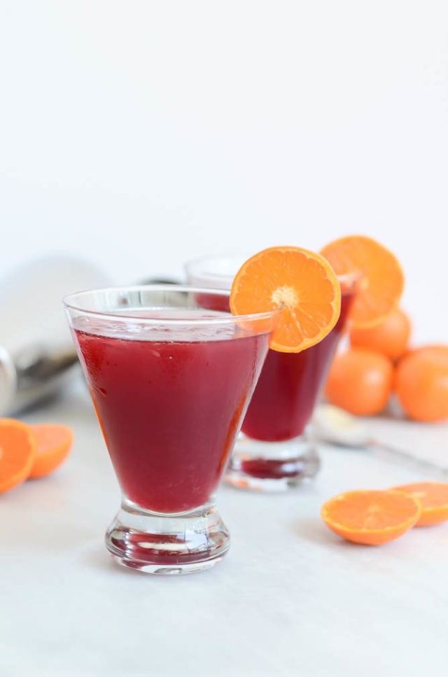 A Festive Cranberry Clementine Martini is the perfect easy cocktail to whip up all through the month of December!
