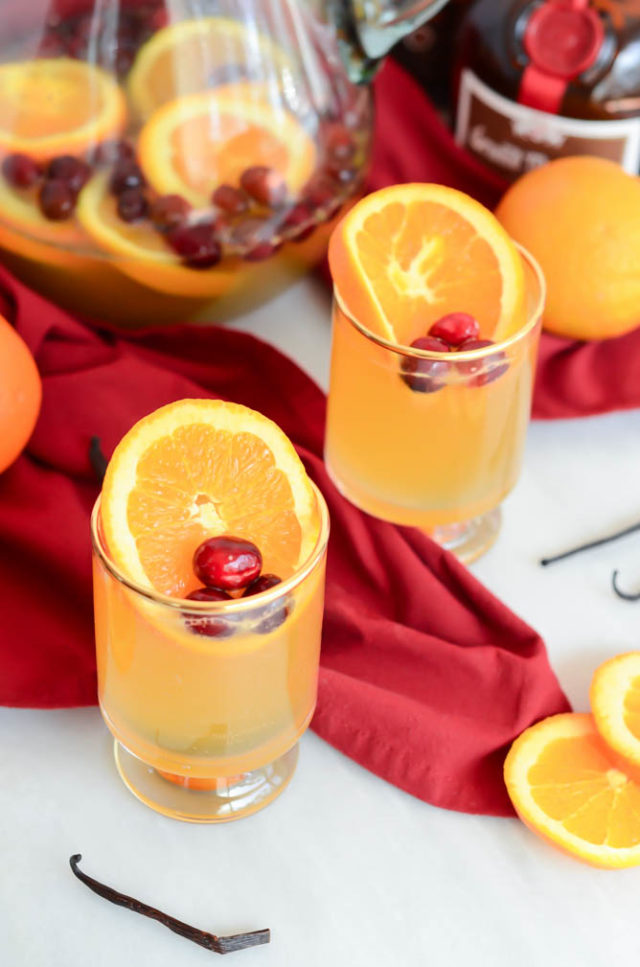 A glass of this Sparkling Citrus Vanilla Punch is the perfect, easy cocktail to serve party guests.