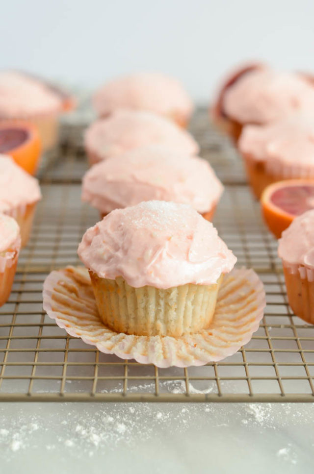 These cupcakes feature olive oil, yogurt and tons of citrus flavor from blood oranges.
