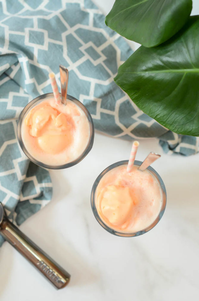 This Tropical Pineapple Orange Guava Float takes the best tropical fruits and turns them into a simple, refreshing end-of-summer no-cook dessert.