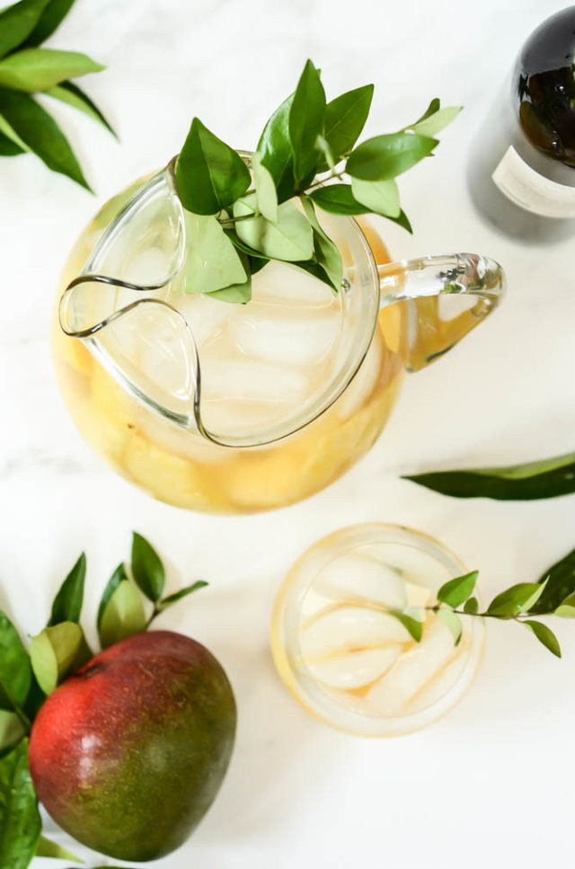 Mix up a pitcher of this refreshing Tropical Sangria before your Labor Day get-together!