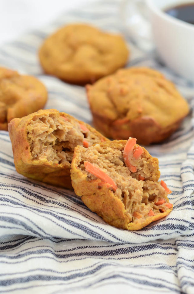 These one-bowl Pumpkin Carrot Muffins are super simple to make, freezer-friendly and naturally sweetened. They're both adult and kid-friendly!