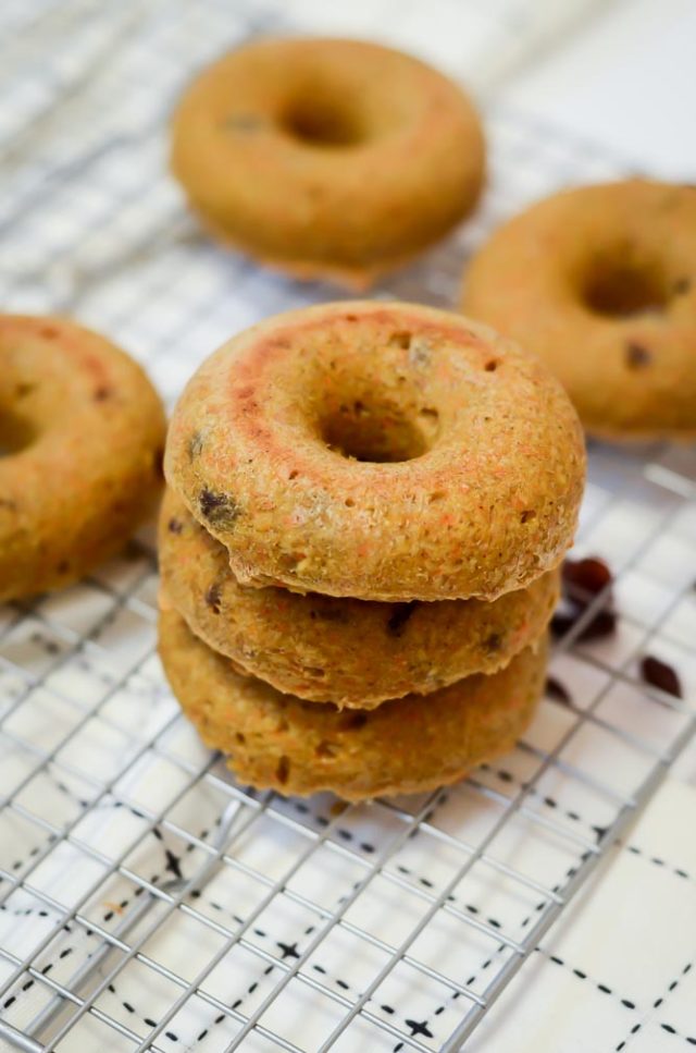 A stack of healthy carrot cake donuts showcase another great recipe for 6-month-olds.