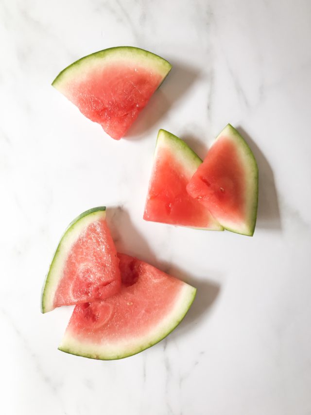Slices of fresh watermelon are a great food for 8-month-olds!
