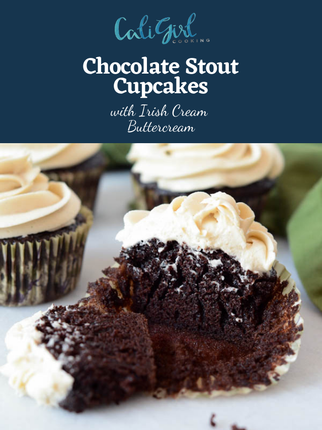 Chocolate Stout Cupcakes with Irish Cream Buttercream